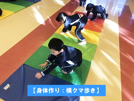 身体作り：横クマ歩き